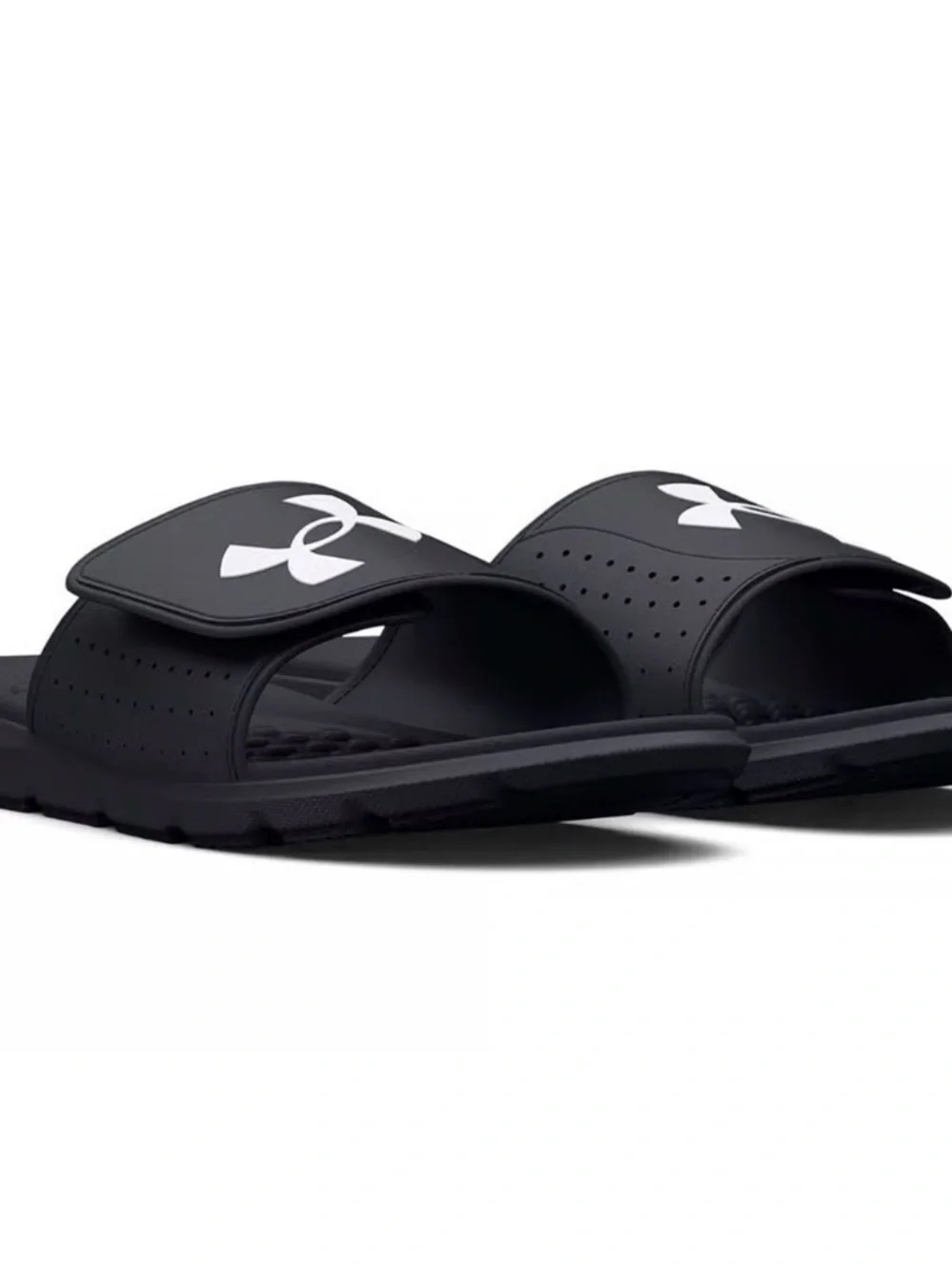 NWT! Under Armour Men's Ignite Pro Slides Size 18 Black/Black Sandals